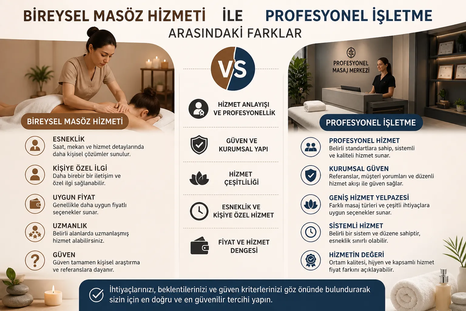Bireysel Masöz ve Kurumsal Hizmet Farkları